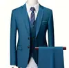 Traje de tres piezas, esmoquin para hombre de talla europea transfronteriza, traje para ser anfitrión, actuaciones, novio y padrinos de boda