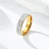 Venta al por mayor del fabricante Anillos de moda personalizados de acero inoxidable con incrustaciones de diamantes para hombres y mujeres, Anillos de diamantes de nicho de lujo ligero, Accesorios de moda Transfronterizo