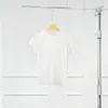 Warren Hailong Sst008 Moda Femenina de Principios de Primavera Color Sólido Algodón Pima Ajustada Cuello Redondo Manga Corta Camiseta para Mujer