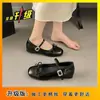 Zapatos planos Mary Jane de estilo francés con lazo, adecuados para combinar con faldas, nuevo modelo de verano 2026