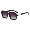 Gafas de sol cuadradas retro transfronterizas para hombre y mujer, Gafas de sol de doble puente estilo europeo y americano, Gafas de sol de moda estilo callejero moderno