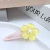Grampo de Cabelo Flor Doce Clipe BB Estilo Western Infantil Adorno de Cabeça Flor de Cerejeira Fofa Acessórios de Cabelo para Menininha Clipe Lateral para Franja