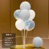 Decoraciones de Piso de Árbol de Globos Azules para Niños para Montaje de Fiesta de Cumpleaños de Bebé, Decoraciones de Mesa para Ambiente de Fiesta y Columnas de Pie