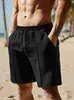 Shorts de Verão Masculino Transfronteiriço Respirável Casual Esportivo para Praia Cor Sólida Secagem Rápida Shorts Waffle Shorts de Academia