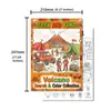 Compra directa transfronteriza de 10 hojas/paquete de pósteres para colorear con temática de volcanes, libros de dibujo de exploración divertidos, papel para colorear para niños