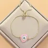 Pulseira Cruzada Europeia e Americana Olho do Diabo Coração Olho em Forma de Coração Puxar para Mulheres Ajustável Moda Simples Sudeste Asiático