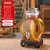 Botella de Vidrio Sellada de Gama Alta para Elaborar Vino, Jarras de Vino de 5 kg con Grifo para Uso Doméstico, Botella Gruesa para Elaborar Vino de Ginseng, Jarra para Elaborar Vino Medicinal