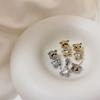 Argola de Prata 925 Novo Ano Tigrinho com Diamante de Amor Brincos de Inverno Dois Brincos para o Ano do Tigre
