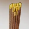 Palillos de Madera para Alitas de Pollo para Uso Doméstico con Puntas Metálicas, Palillos de Sándalo Rojo, Sin Pintura, Sin Cera, No Propensos al Moho, Palillos Redondos de Madera Maciza de la Fortuna al por Mayor