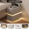 Mesita de noche ultradelgada, inteligente, sin instalación, para uso en dormitorio, mini, ligera, lujosa, pequeña, ahorra espacio, diseño simple, armario de almacenamiento para mesita de noche