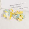 Aretes de flores de acetato de color a juego con todo, dulces y frescos, adorno para la cabeza, horquilla, accesorios de joyería DIY, materiales hechos a mano