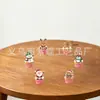 Bandeirola Puxa-Bandeira de Aniversário de Natal Desenho Animado Fofo Papai Noel Banner de Letras Enfeites Suspensos Espirais Toppers de Bolo Decorações