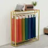 Estante de Exhibición para Cortinas, Estante Colgante para Tarjetas, Estante de Exhibición de Tarjetas de Color de Pie para Telas para el Hogar, Estante Móvil de Exposición para Muestras de Tela
