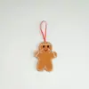 Novo Homem de Gengibre de Natal Coração Blush Pingente de Letra Árvore de Natal Homem Biscoito Decoração Letra Pequeno Pingente