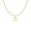 Collar con Colgante de Letra Inglesa A-Z de Venta Caliente Transfronteriza para Mujer Moda Acero Inoxidable Versátil Cadena para Clavícula Joyería