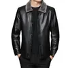 Rebaja Caliente Chaqueta de Cuero para Hombre con Forro de Felpa y Chaqueta de Cuero Gruesa Forrada de Piel para Papá Ropa de Invierno para Personas de Mediana Edad y Mayores Chaqueta de Cuero Caliente