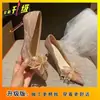Sapatos Femininos Versáteis e Confortáveis de Bico Fino e Boca Rasa Estilo Francês 2025 Primavera/Verão Novos Scarpins de Salto Fino Estilo Fada para Mulheres