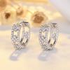 Nuevos Aretes Pequeños Transfronterizos de Qiaolanxuan, Aretes de Flores Elegantes y a la Moda de Estilo Japonés y K, Aretes de Diamantes, Fabricantes para Exportación