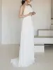 Vestido de noiva leve estilo coreano com gola halter, simples e nichado, com um toque de luxo, saia plissada, adequado para ensaios fotográficos em estúdio, festas temáticas e vestidos elegantes e discretos