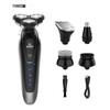 Barbeador Elétrico de Três Lâminas, Totalmente Lavável, Barbeador de Lâmina Flutuante, Conjunto de Carregamento USB, Atacado, Silencioso
