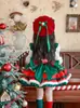 Vestido de Princesa Reno Navideño para Niñas Invierno Nuevo Manga Larga Cálido Lolita Vestido de Cumpleaños Infantil Vestido de Invierno