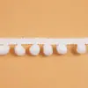Ponto Branco Pequena Bola de Pelo Pom-Pom Renda Acessórios Feito à Mão Cortina Roupas Acessórios Têxteis para Casa Bola de Pelúcia de Nylon Renda
