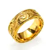 Nuevo Anillo de Acero de Titanio con Diseño de Vid Enrelazada Moda Retro para Hombres Ins Nicho de Gama Alta Anillo Pulsera de Moda Venta al por Mayor