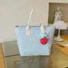 Bolsa tote fresh e fofa de bolinhas, bolsa tote de grande capacidade, alta (alto valor de aparência), bolsa de mão estilo universitário, bolsa para o dia a dia