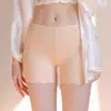 Shorts de Segurança Feminino Anti-Exposição Seda de Gelo Sem Costura Justo Preto Verão Sem Dobrar Shorts de Segurança