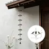 Techo de Patio Estilo Chino Flor Dorada Estilo Colibrí Cadena de Lluvia Engrosada Guía de Agua Reemplazo de Bajante para Tubería de Agua Renovación de Patio No