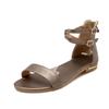 Sandálias de Verão com Fivela e Bico Aberto, Estilo Flat, para Mulheres, Tamanhos Grandes 40-43 44 45 46