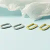 Aretes de alta gama con incrustaciones de diamantes, forma ovalada cuadrada, personalidad geométrica, ajustados, minimalistas, moda, pequeño, comercio exterior, celebridad de internet, transmisión en vivo