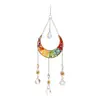 Ins Amazon Nuevo Piedra Triturada Natural Atrapasol Luna Prisma de Cristal Carrillón Colgante Decoración de Ventana