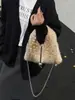 Bolso de Felpa de Gran Capacidad para Invierno para Mujer 2026 Nuevo Bolso Peludo de Moda con un Toque de Lujo Bolso Cruzado Versátil con Cadena