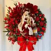 2025 Cruzamento de Fronteiras Novo Guirlanda de Natal Pendurado na Porta Decorações de Natal Iluminadas Cenário Layout Adereços Fabricante Atacado
