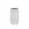Botella PET con tapa fácil de abrir 350ML plástico lata fácil de abrir transparente botella de jugo de boca ancha