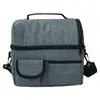 Bolsa Térmica para Almoço com Zíper Duplo Transfronteiriça Bolsa Bento Isolada Grande Capacidade Bolsa para Piquenique ao Ar Livre Camping Viagem