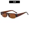2026 Nueva Moda Estilo Coreano Montura Pequeña Cuadrada Media Montura Gafas de Sol Estilo Callejero Versátiles Gafas de Sol para Mujer Modernas Protección UV