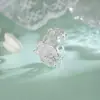 Anillo de mariposa de encaje, artístico y fresco, estilo pastoral, anillo de mariposa tejida hueca para el dedo índice, regalo para mejores amigos