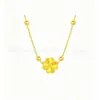 Colar de Lótus Dourado Ouro Puro 999 Pingente Princesa Fugitiva Presente para Namorada Presente de Dia das Mães Presente de Transmissão ao Vivo Item Quente