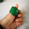 Anel de Dedo de Jade, Anel de Jade de Guizhou Verde, Anel Grande de Jade Campo Azul, Anel de Dedo de Jade Verde Masculino, Item de Presente