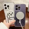 Diseño de Gesto de Dedo Medio Adecuado para Funda Magnética para Teléfono Apple 17 Promax iPhone 16 Transparente 16 Pro Funda Dura