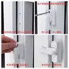Cerradura de ventana de batiente interior y exterior empujar-tirar puertas y ventanas de batiente pestillo antirrobo estilo hebilla giratoria para ventana de batiente artefacto para puerta y ventana
