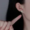 Difeng 999 Plata Pura Estrella Deseo Trébol de Cuatro Hojas Collar para Mujer Lujo Accesible Ins Pulsera Esmaltada Luminosa Pendientes Exquisitos de Gama Alta