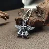 Al por mayor s925 plata de ley retro moda hip-hop calavera colgante plata tailandesa personalidad dominante hombres colgante joyería