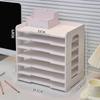 Estante de almacenamiento de archivos multicapa de escritorio, estante de almacenamiento de archivos para suministros de oficina, estante de almacenamiento de papelería para estudiantes y hogar con soporte para bolígrafos
