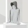 1333 UPF50 Jin Amônia Seda de Gelo Roupa de Proteção Solar Masculina e Feminina Roupa de Verão para a Pele com Capuz Roupa de Proteção Solar para Exterior