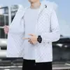 2024 Ropa de Protección Solar de Secado Rápido de Seda Helada Chaqueta Ligera con Capucha para Hombre de Verano Ropa Exterior Transpirable para Hombre Ropa de Protección Solar