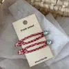 2 Peças de Prendedor de Cabelo Xadrez Colorido com Strass para Franja Grampo de Cabelo Lateral Acessórios de Cabelo Coração de Menina Novos Acessórios de Cabelo
