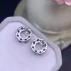 Aretes de Zafiro Natural, el Color es Bueno y las Cuentas son Todas Finas. Plata S925 Finamente Incrustada con Piedra Principal Tamaño 3*3mm